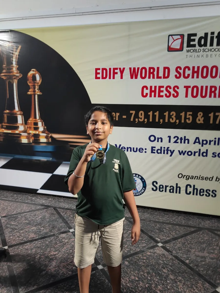 Jiyansh at Edify World School Chess Tournament