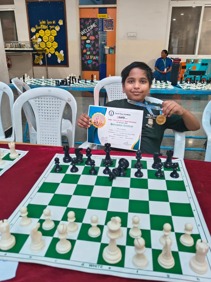 Jiyansh at Saral Chess Academy Tournament