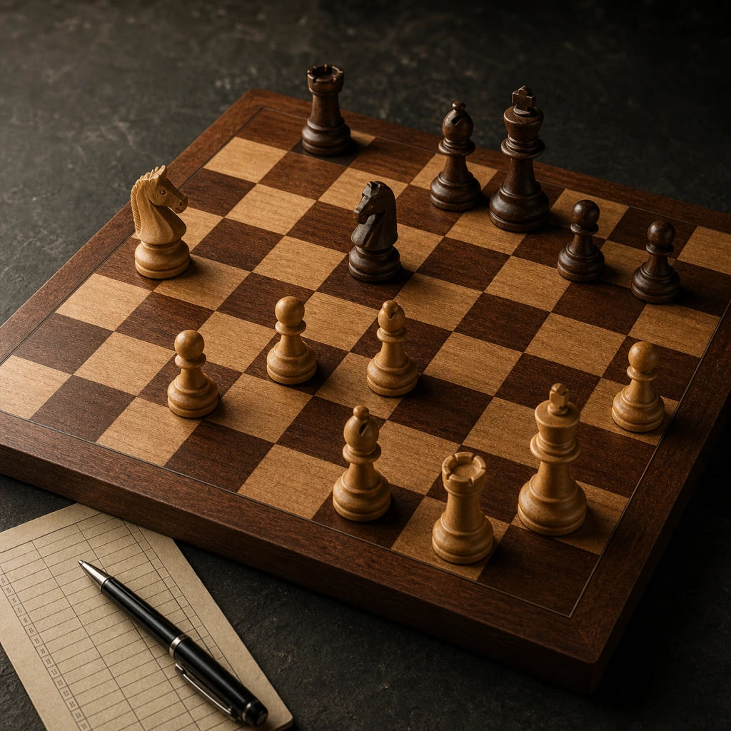 Chess board imagery representing the Tournament Ready phase, 1600–1800 FIDE