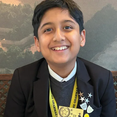 Mikaeel portrait — confident young ChessWize student